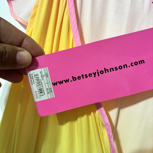 NWT BETSEY JOHNSON Rainbow Sunrise Ombré Dress XLarge Party Wedding Anniversary - Picture 5 of 10